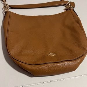Coach Tan Leather Shoulder Bag